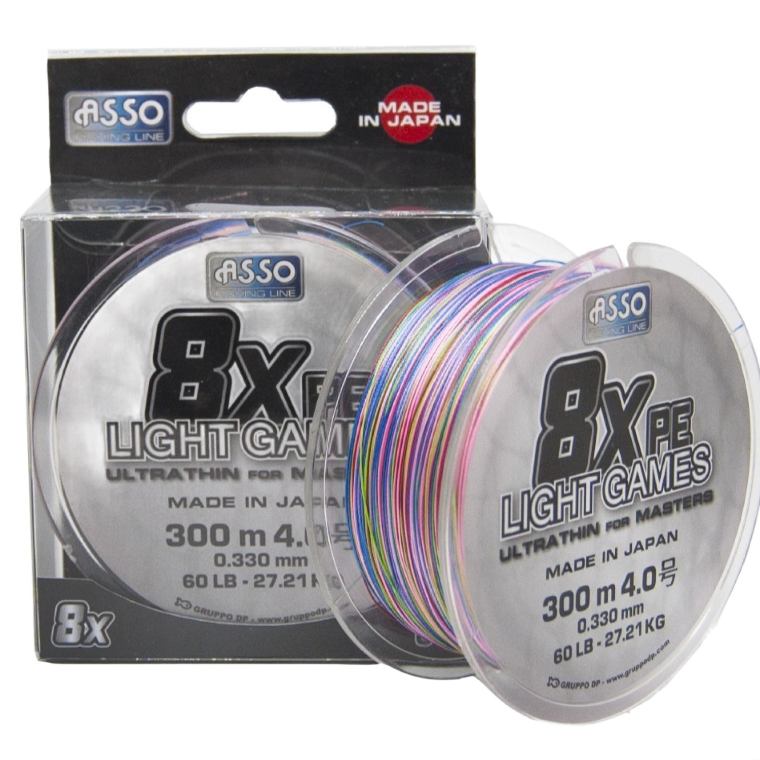 ASSO 8x LIGHT GAMES 2.5PE 300M MULTICOLOR