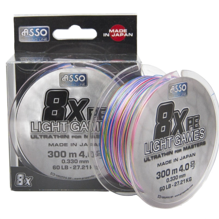 ASSO 8x LIGHT GAMES 2.5PE 300M MULTICOLOR