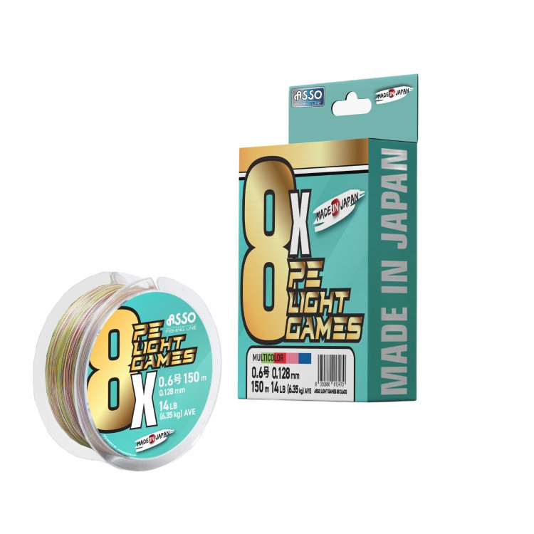 ASSO 8x LIGHT GAMES 1.5PE 150M MULTICOLOR