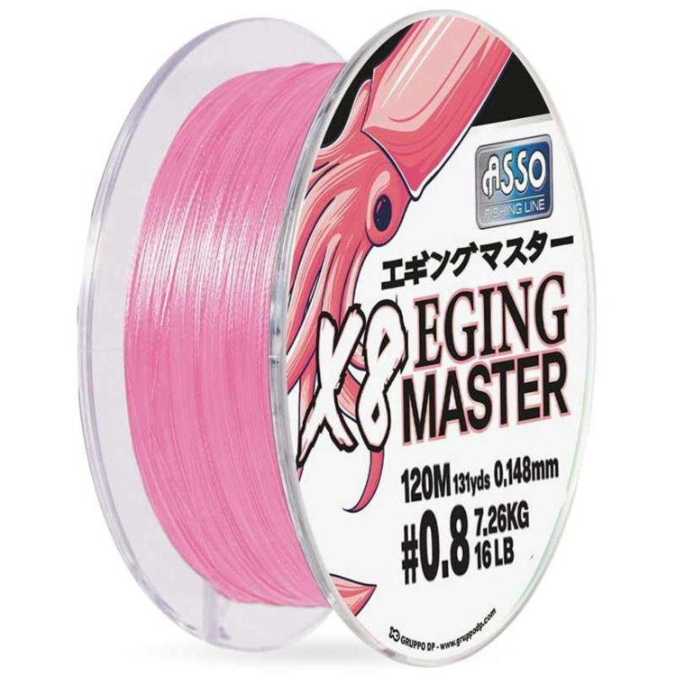 ASSO 8X PE Eging Master 0.8PE 120m PINK