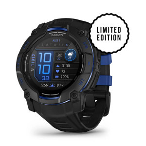 Instinct® 3 – 50 мм, AMOLED - Instinct® 3 – 50 мм, AMOLED - Black с Black/Bolt Blue каишка