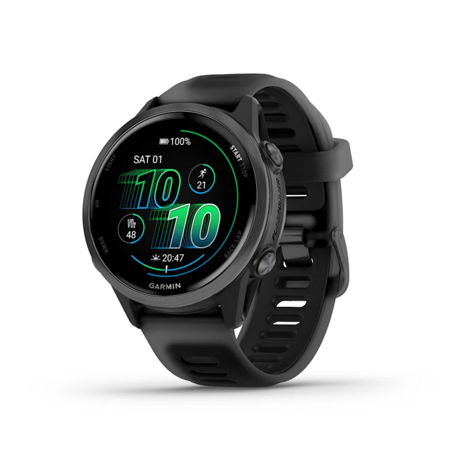 Forerunner® 570 - 42мм - Forerunner® 570 - 42мм - Slate Grey Aluminium с Translucent Black/Black каишка