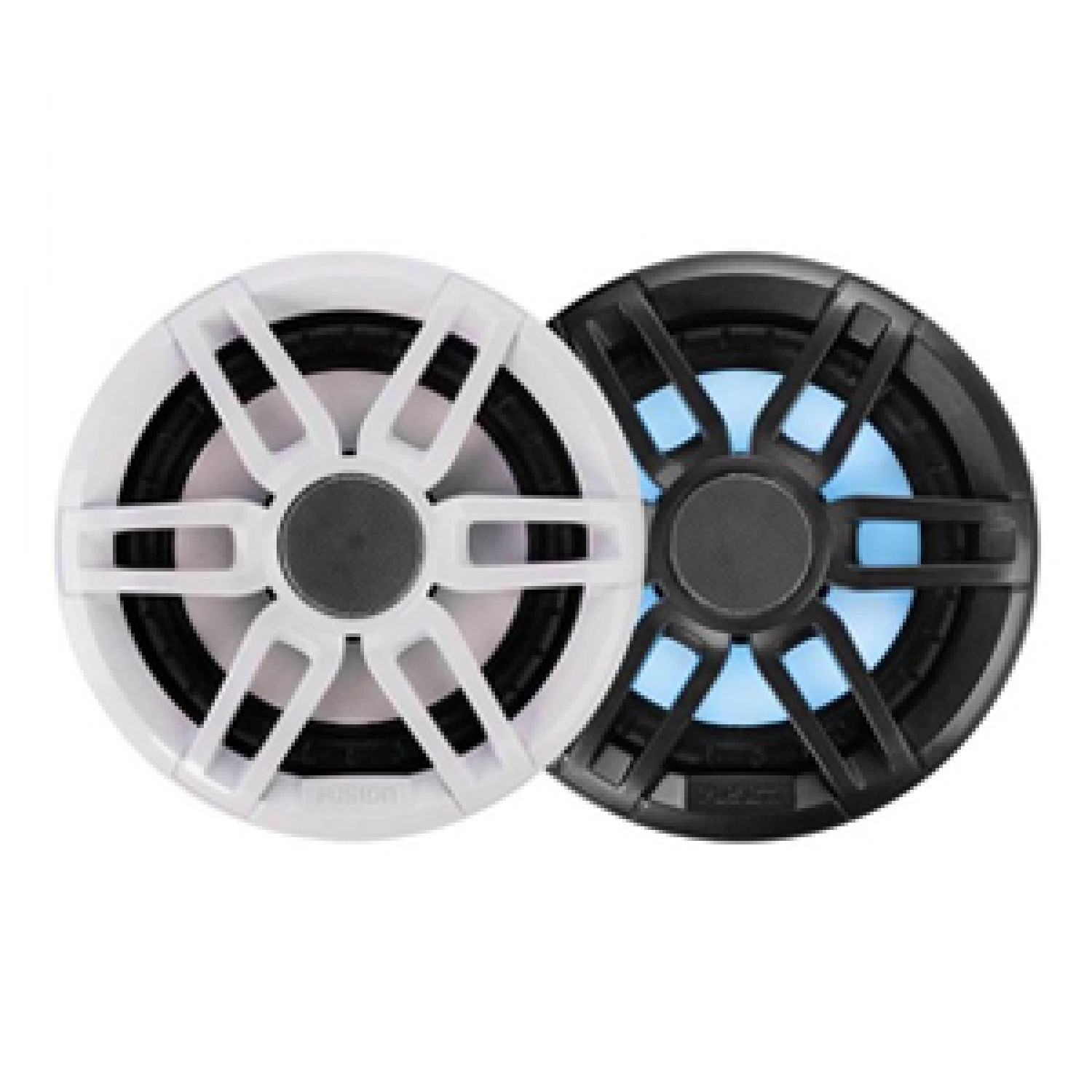 Fusion® Серия XS 7.7" 260 W, 6.5" 200 W и 4" 120 W  спортни и класически морски високоговорители - XS-FL65SPGW - 200 Watt, 6.5" спорт сиво & бяло, с LED осветление