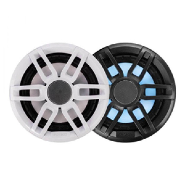 Fusion® Серия XS 7.7" 260 W, 6.5" 200 W и 4" 120 W  спортни и класически морски високоговорители - XS-FL65SPGW - 200 Watt, 6.5" спорт сиво & бяло, с LED осветление