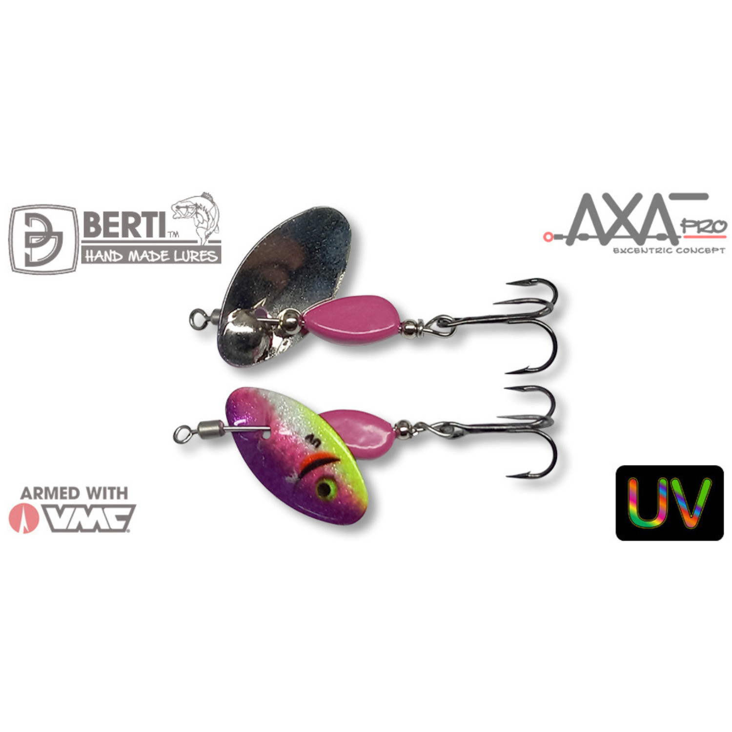 Въртяща блесна BERTI AXAT PRO ELITE UV 3.5 гр. / 22 мм.