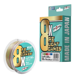 ASSO 8x LIGHT GAMES 2.5PE 300M MULTICOLOR