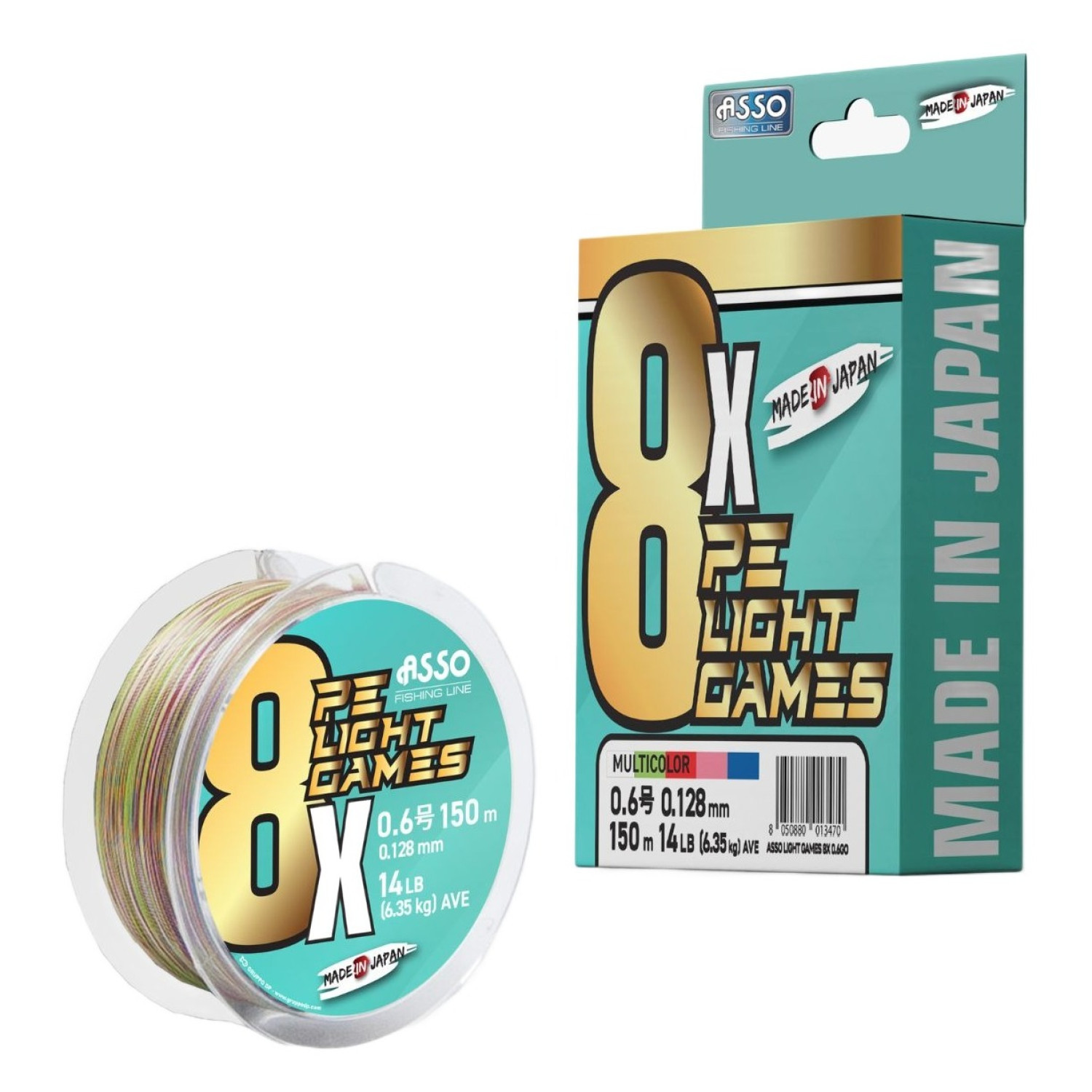 ASSO 8x LIGHT GAMES 1.5PE 300M MULTICOLOR